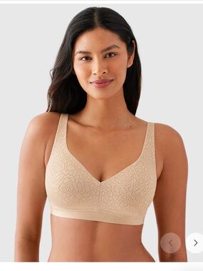 Wacoal Nude Lace-Pattern Seamless Bralette
